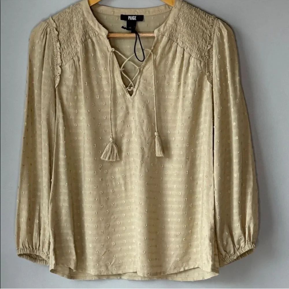 NWT PAIGE Blouse Peasant Top
